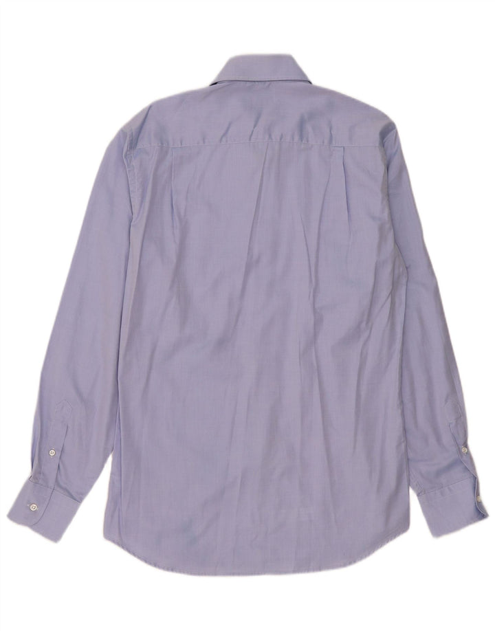 Paul & Shark Herrenhemd Größe 39 Mittelblaue Baumwolle