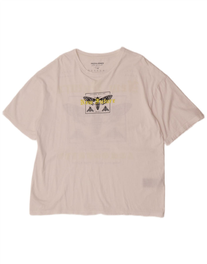 Jack & Jones Herren-T-Shirt mit Grafik, mittelweiße Baumwolle