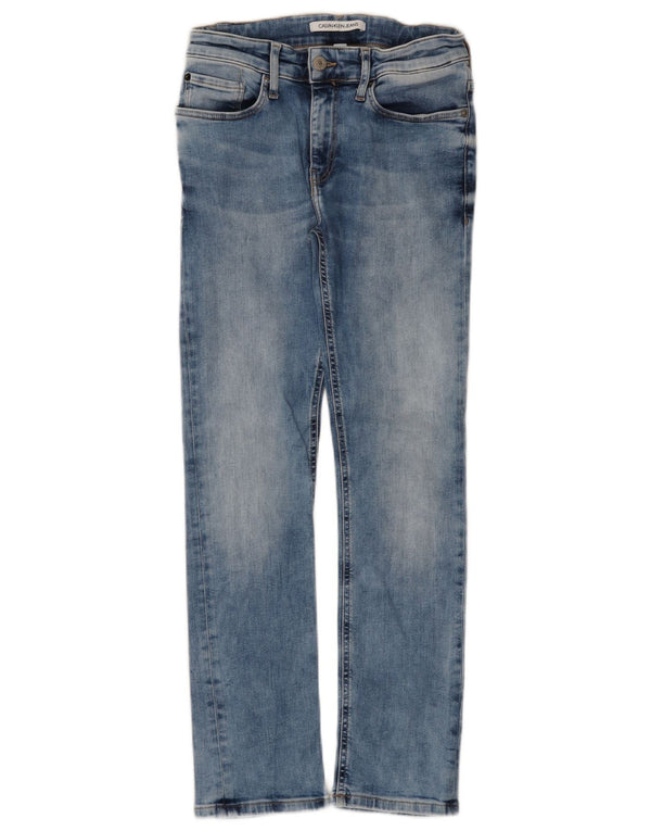 Calvin Klein Slim-Jeans für Mädchen, 11–12 Jahre, W25, L26, blaue Baumwolle