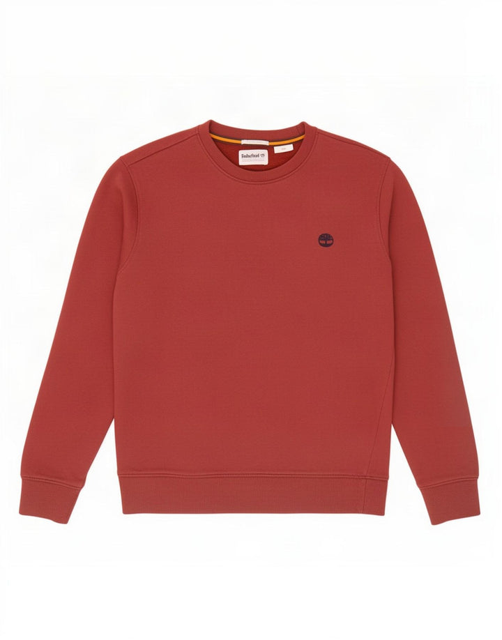 Timberland Herren-Sweatshirt mit normaler Passform, klein, rot, Baumwolle