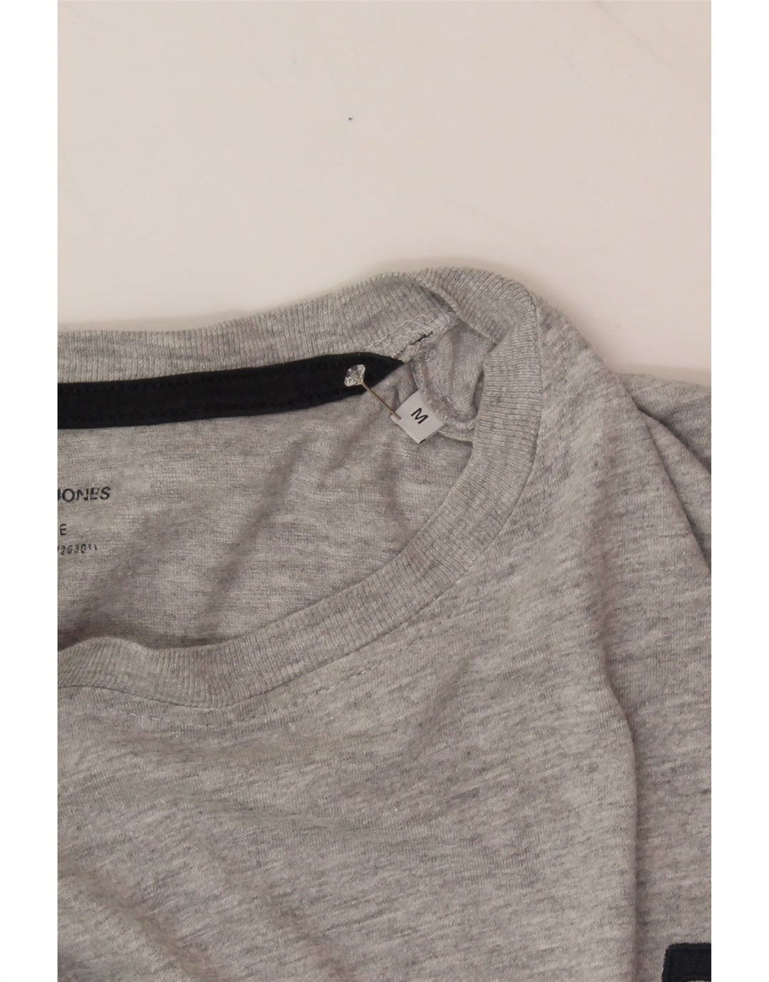 JACK & JONES Mens T-Shirt Top Medium Grey Cotton Vintage Jack & Jones and Second-Hand Jack & Jones from Messina Hembry 