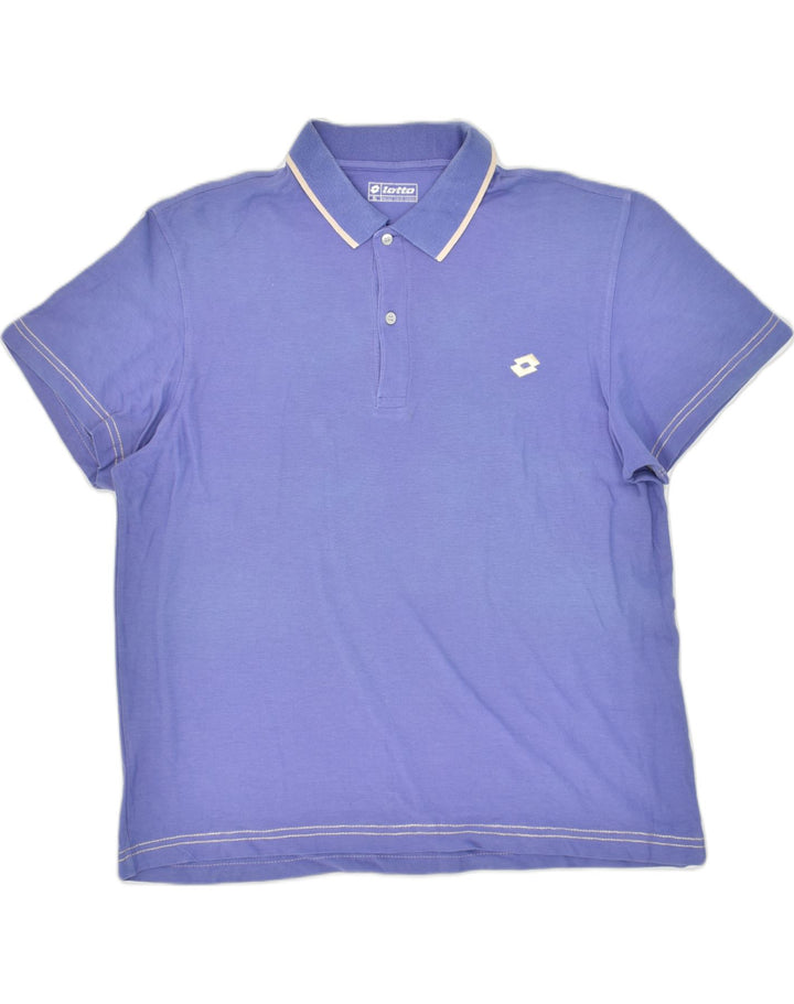 LOTTO Mens Polo Shirt XL Purple Cotton | Vintage Lotto | Thrift | Second-Hand Lotto | Used Clothing | Messina Hembry 