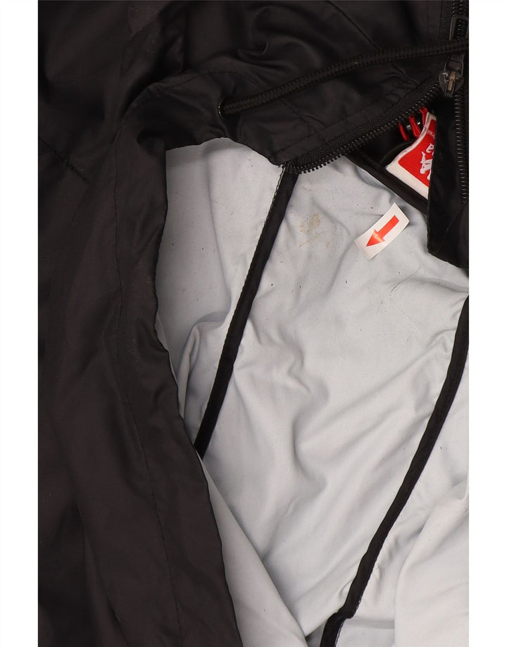 Kappa Herren-Regenjacke mit Kapuze, UK 42, XL, Schwarz, Polyamid