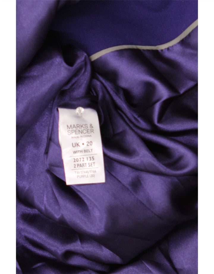 Marks & Spencer Damenmantel UK 20 2XL Lila Polyester