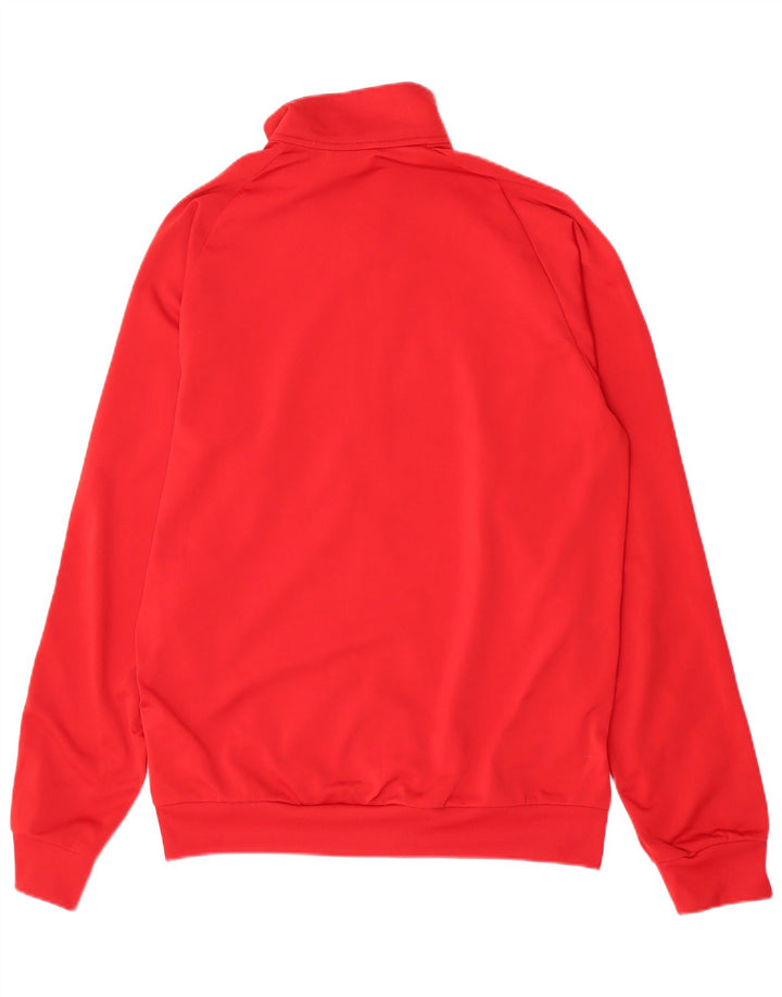 Adidas Herren-Trainingsanzug-Top-Jacke aus mittelrotem Polyester