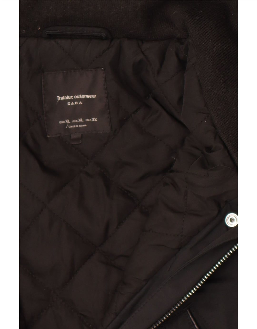 Zara Damen-Windbreakerjacke mit Kapuze, UK 18, XL, Schwarz, Polyester