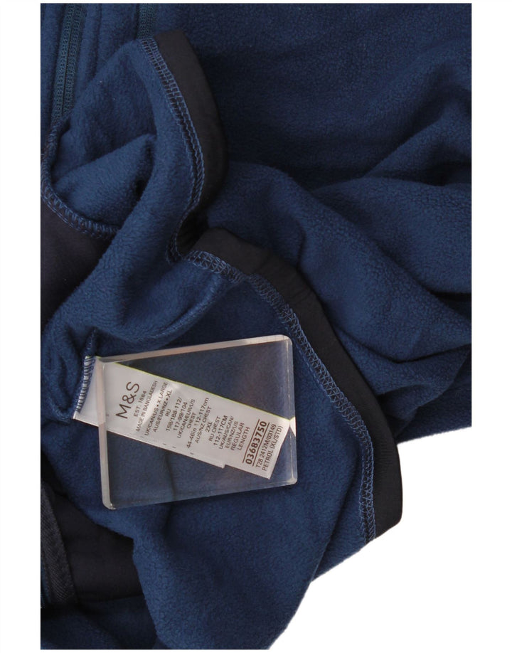 Marks & Spencer Herren Fleecejacke UK 42 XL Marineblau Polyester