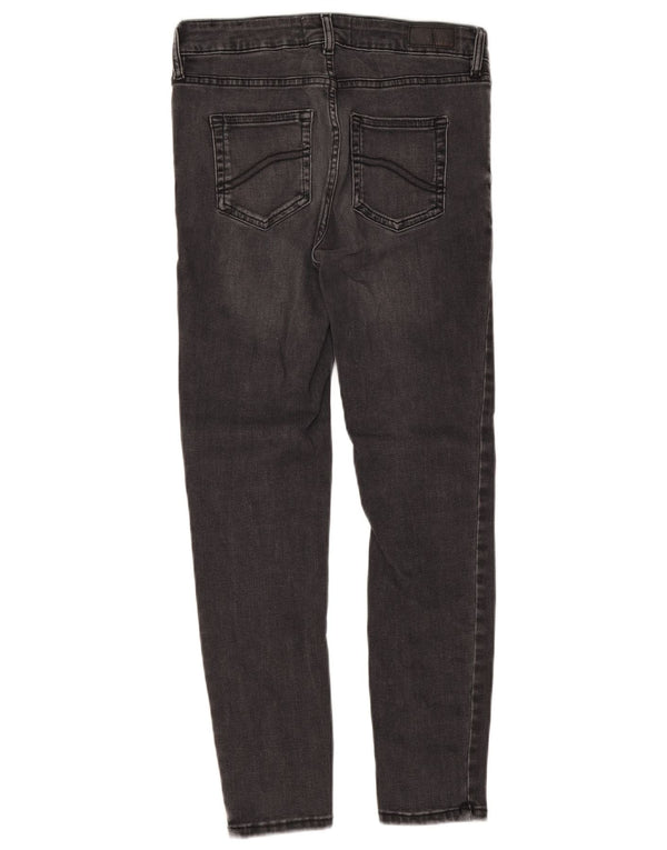 Fat Face Damen Crop Super Skinny Jeans UK 10 Small W28 L25 Graue Baumwolle