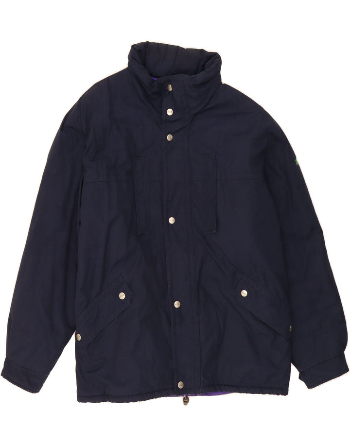 FILA Mens Hooded Windbreaker Jacket UK 42 XL Navy Blue Vintage Fila and Second-Hand Fila from Messina Hembry 