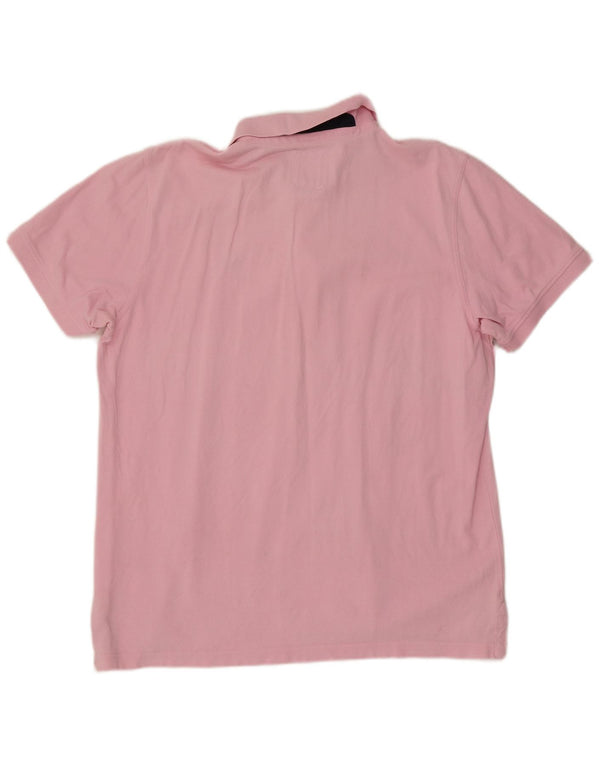 Crew Clothing Herren Poloshirt 2XL Rosa Baumwolle