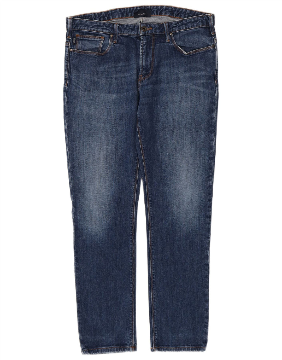 ARMANI Damen Slim Jeans W34 L29 Blaue Baumwolle