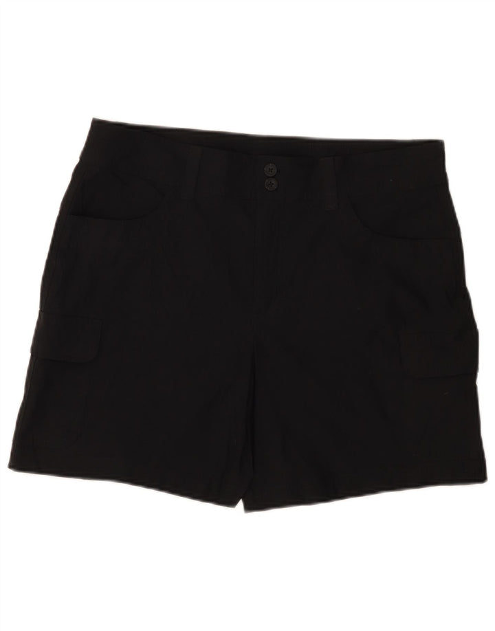Eddie Bauer Damen Cargo-Shorts US 12 Large W34 Schwarzes Nylon