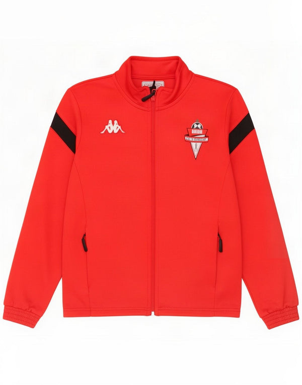Kappa Jungen Grafik-Trainingsanzug, Oberteil, Jacke, 9–10 Jahre, Rot, Farbblock