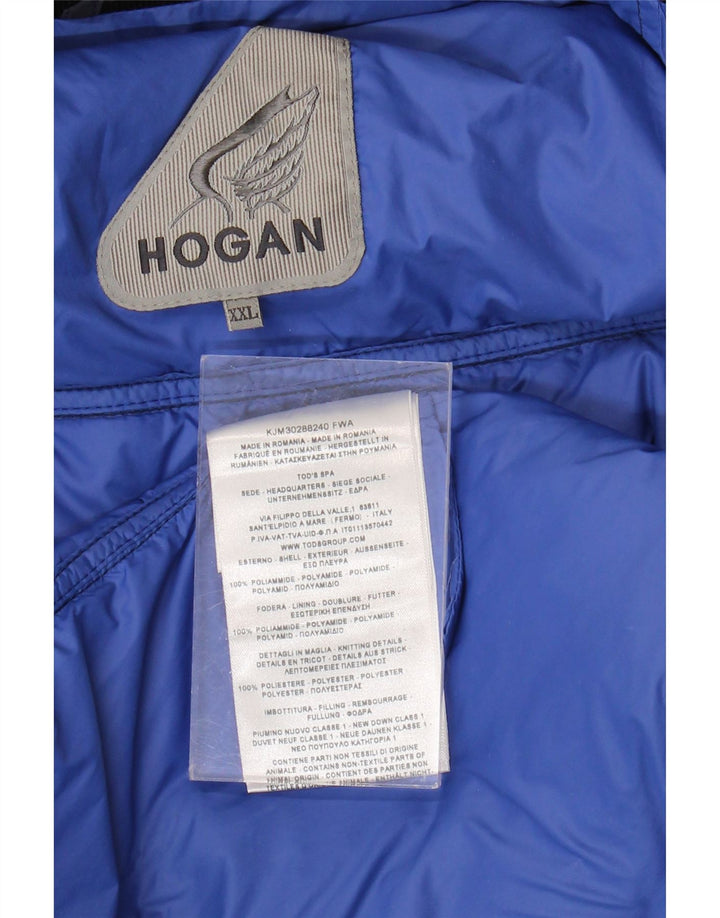 HOGAN Mens Padded Gilet UK 44 2XL Navy Blue Polyester
