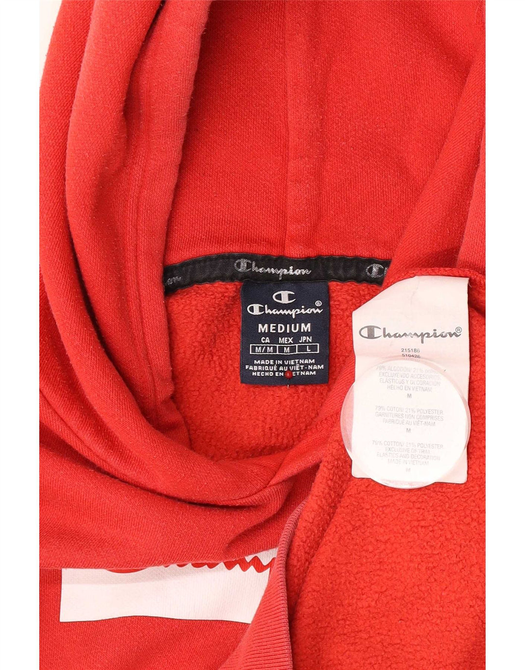 Champion Herren-Kapuzenpullover mit Grafik, mittelrote Baumwolle