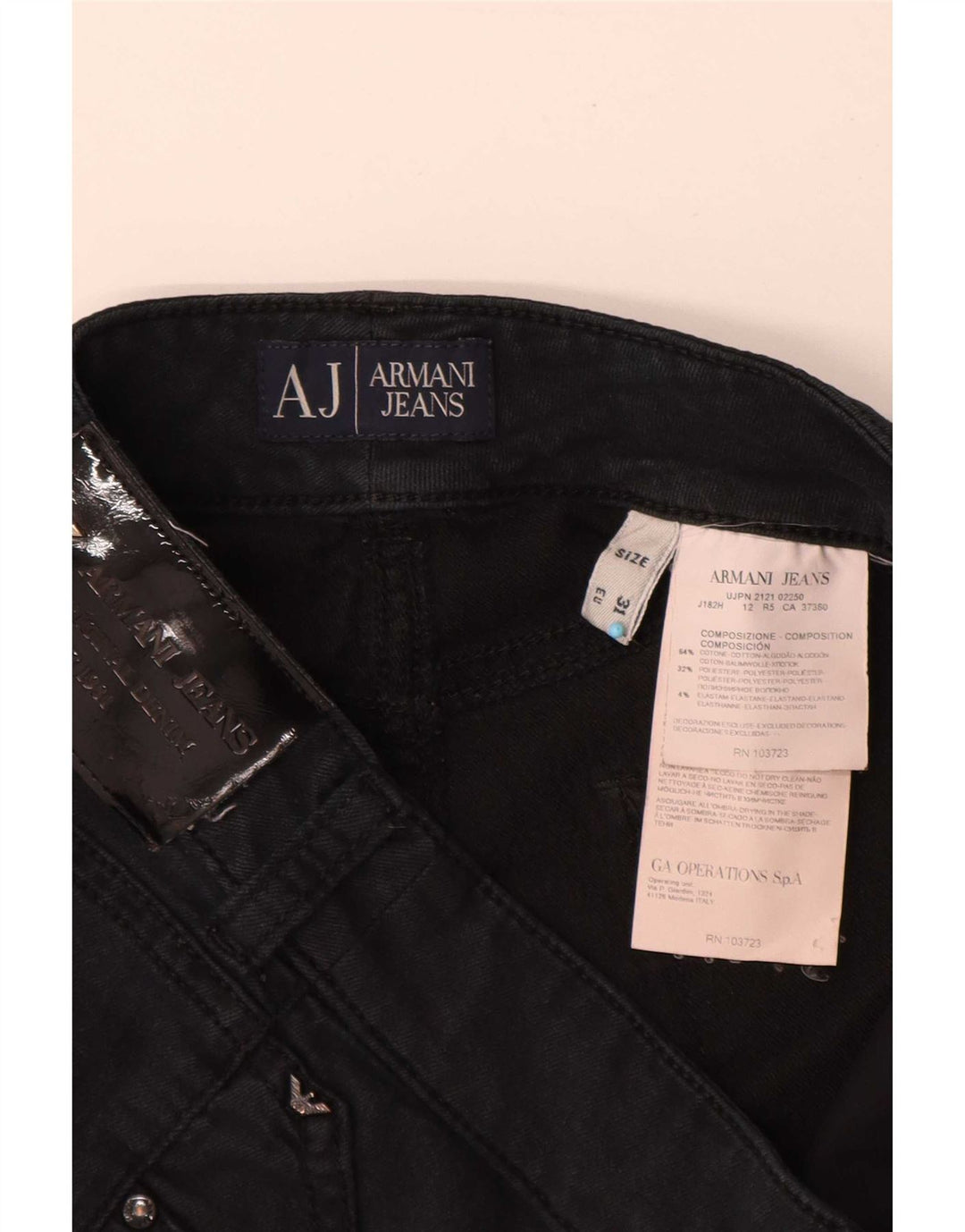 Armani Damen Skinny Jeans W31 L33 Schwarze Baumwolle