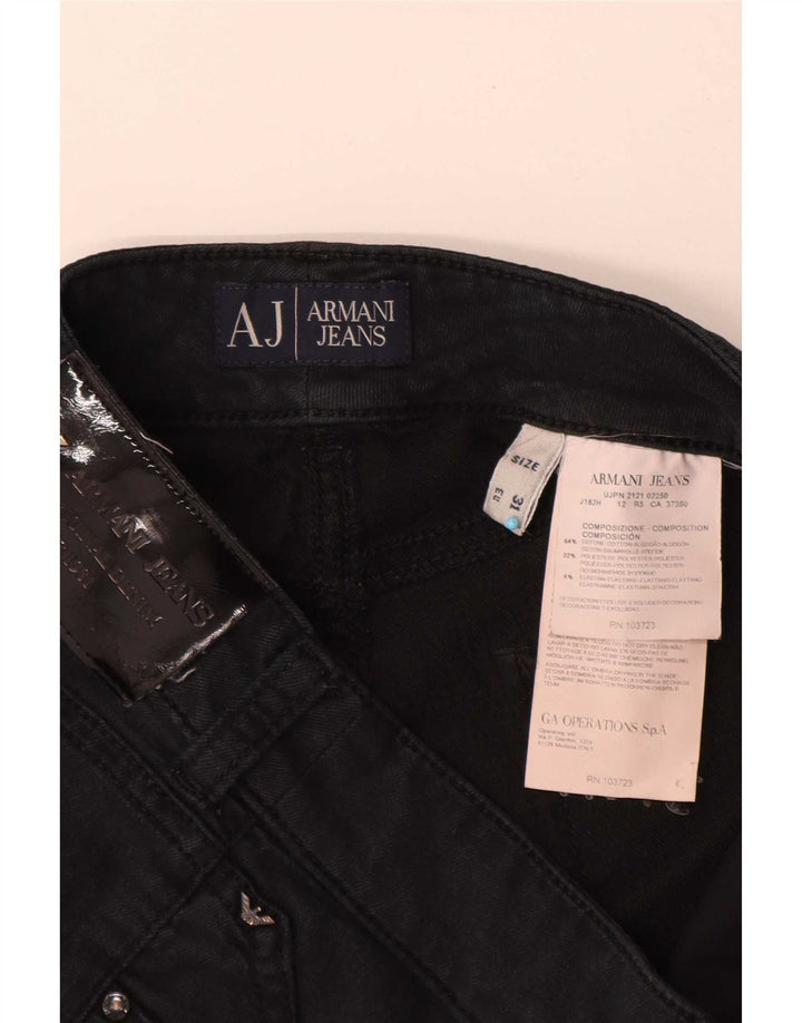 Armani Damen Skinny Jeans W31 L33 Schwarze Baumwolle