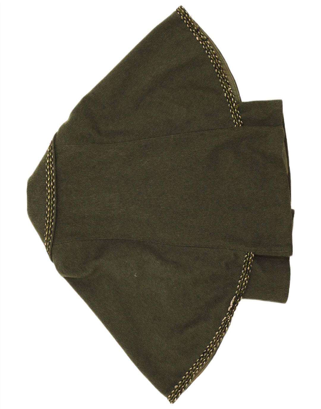 Vintage Damen Poncho Mantel EU 38 Medium Khaki Wolle