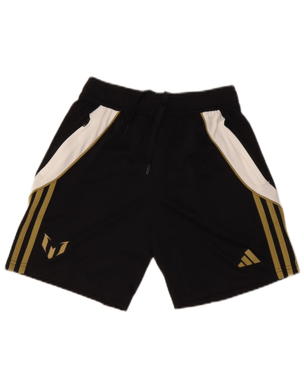Adidas MESSI Sportshorts für Jungen, 11–12 Jahre, schwarzes Colourblock-Polyester