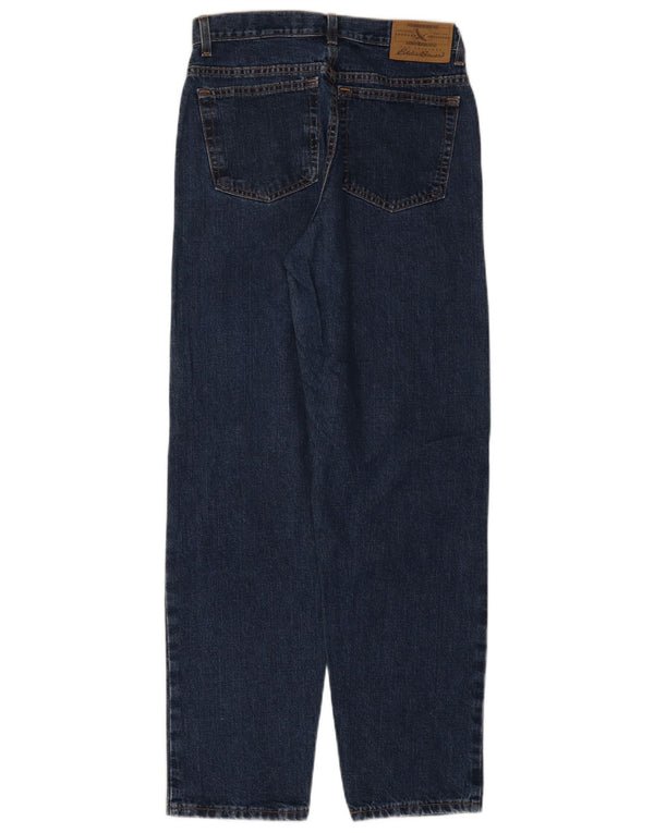 EDDIE BAUER Damen Tapered Jeans US 8 Medium W28 L31 Marineblaue Baumwolle