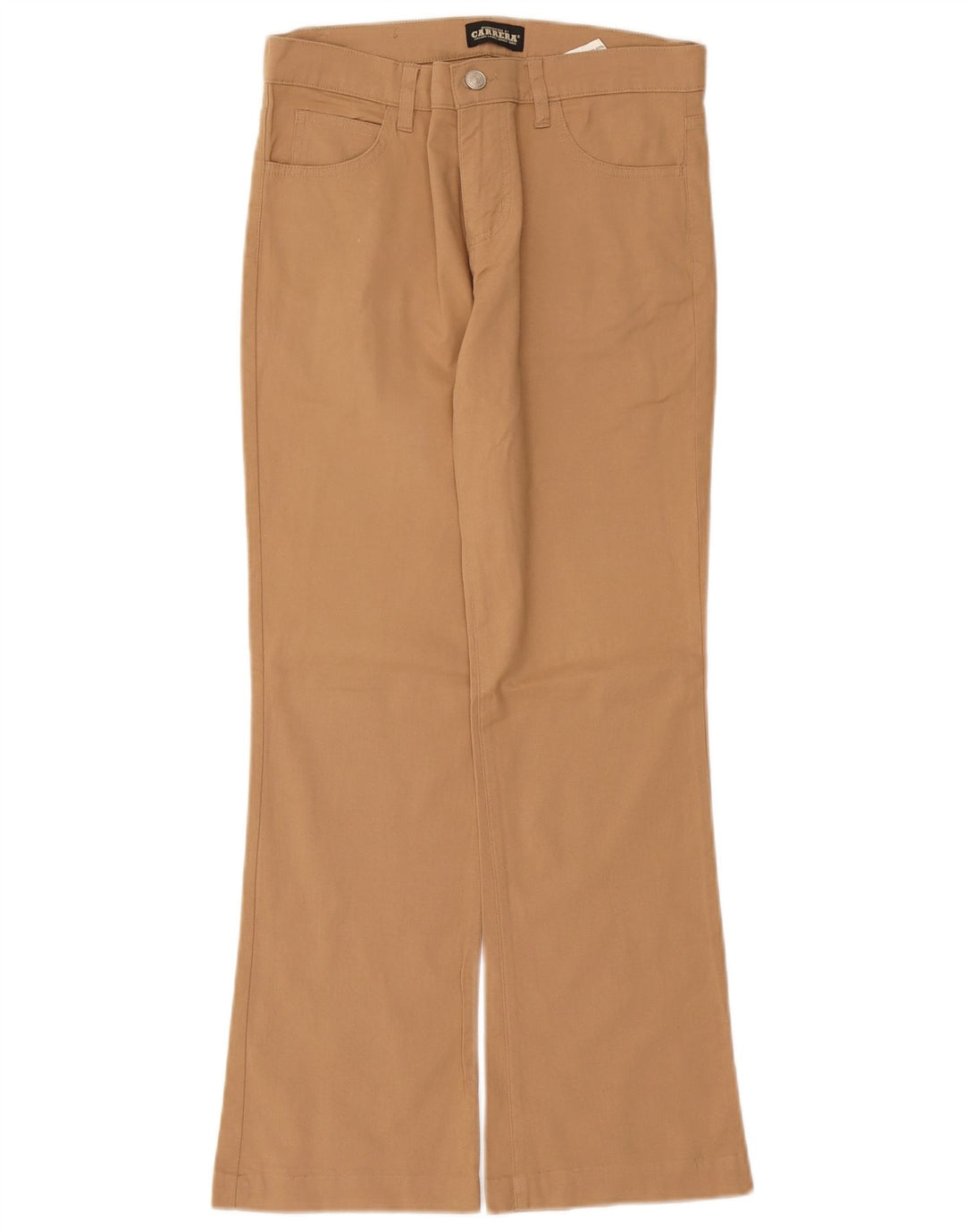 Carrera Womens Bootcut Casual Trousers IT 42 Medium W28 L28 Beige Cotton