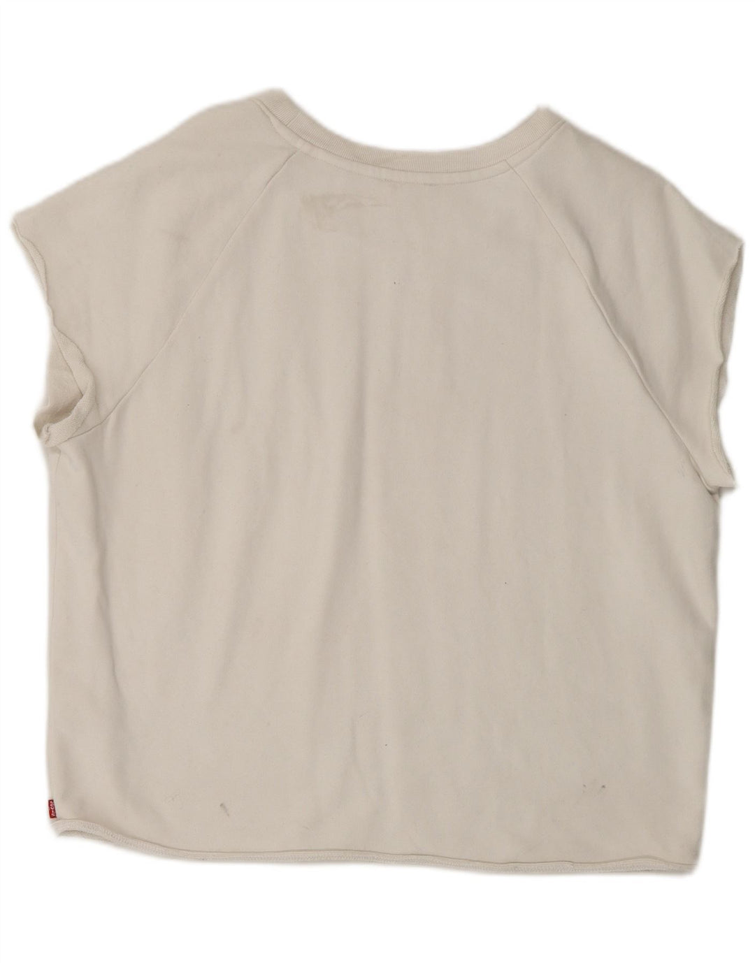 LEVI'S Womens Oversized Graphic T-Shirt Top UK 14 Medium White Cotton