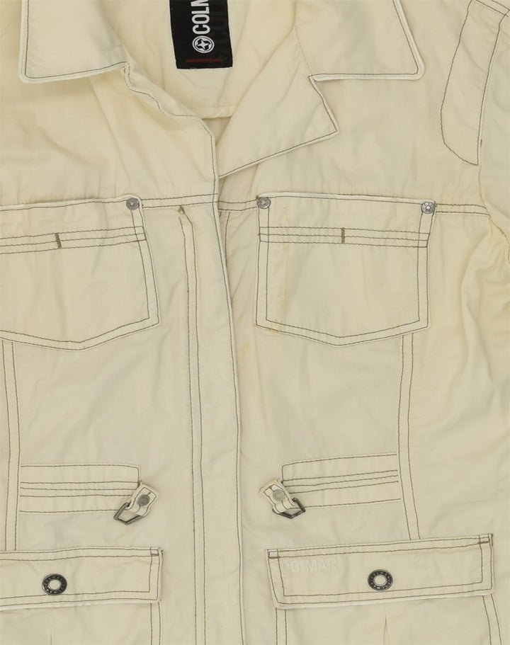 COLMAR Womens Utility Jacket IT 48 XL Beige Cotton | Vintage Colmar | Thrift | Second-Hand Colmar | Used Clothing | Messina Hembry 