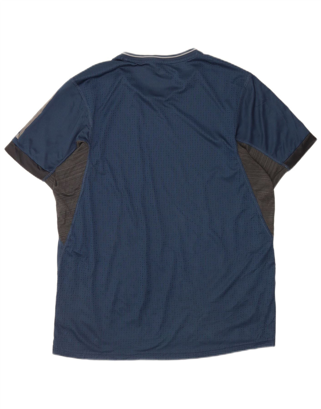 Adidas Herren Climacool T-Shirt Top Large Marineblau Nadelstreifen Polyester