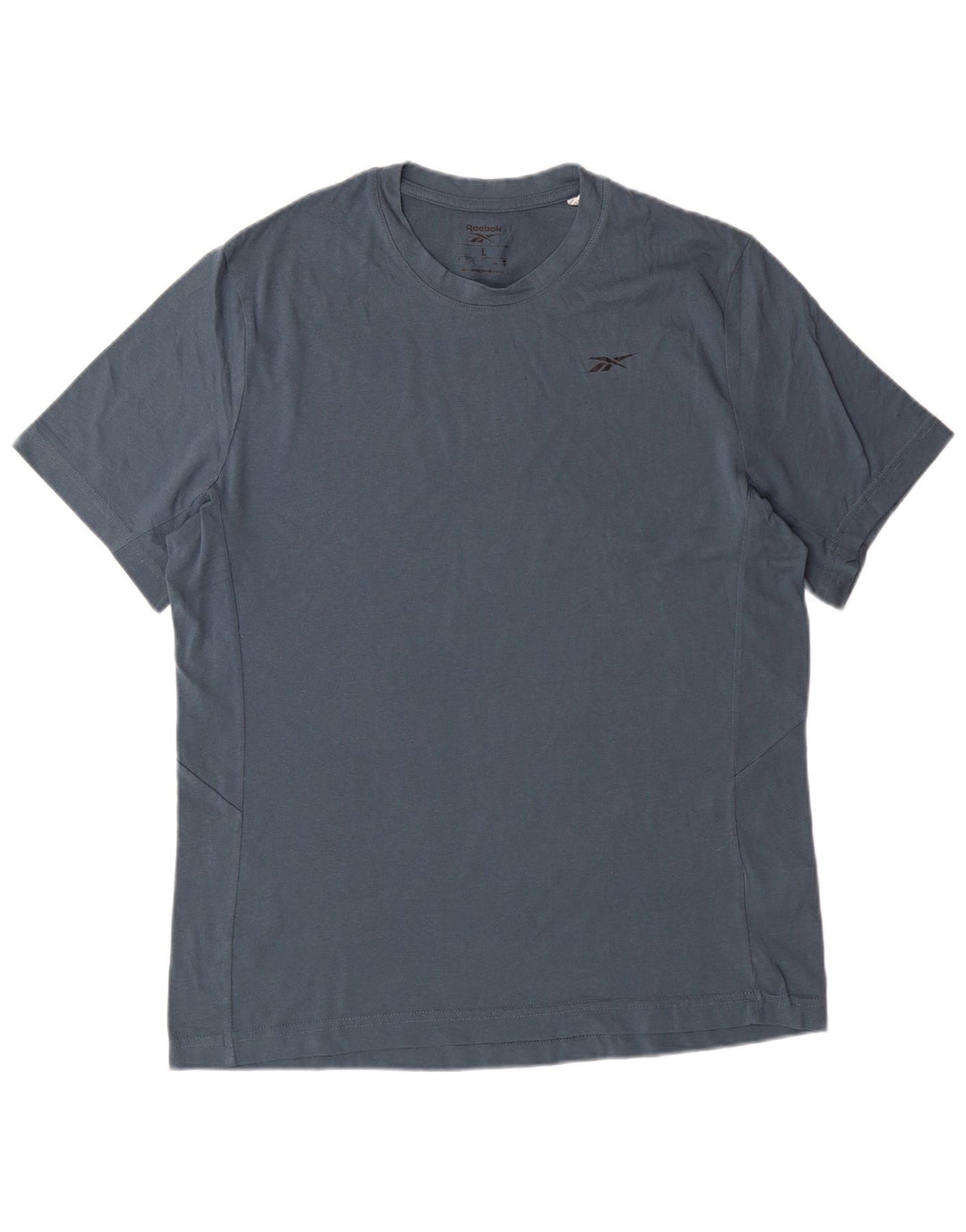 REEBOK Mens T-Shirt Top Large Blue Polyester