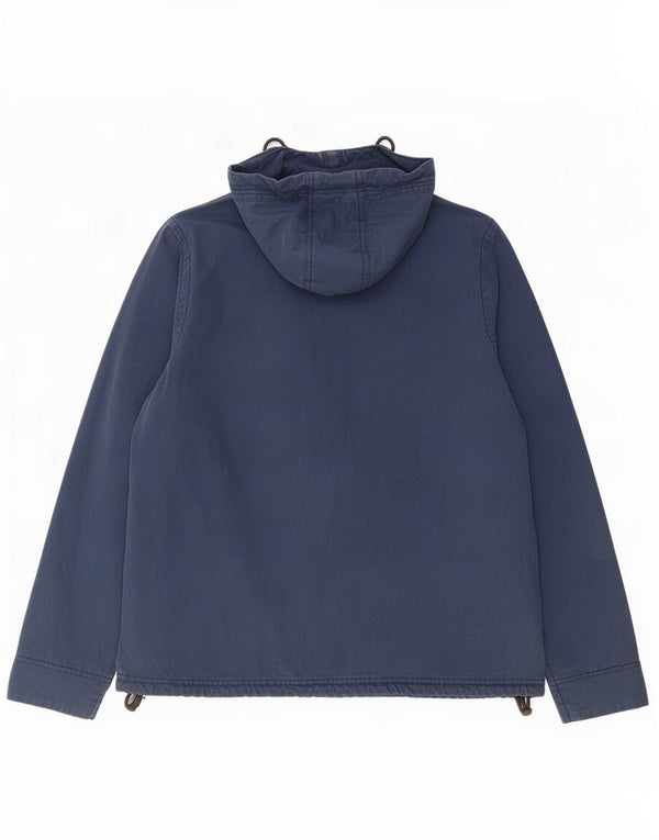Weird Fish Damen-Bomberjacke mit Kapuze, UK 14, mittelmarineblaue Baumwolle
