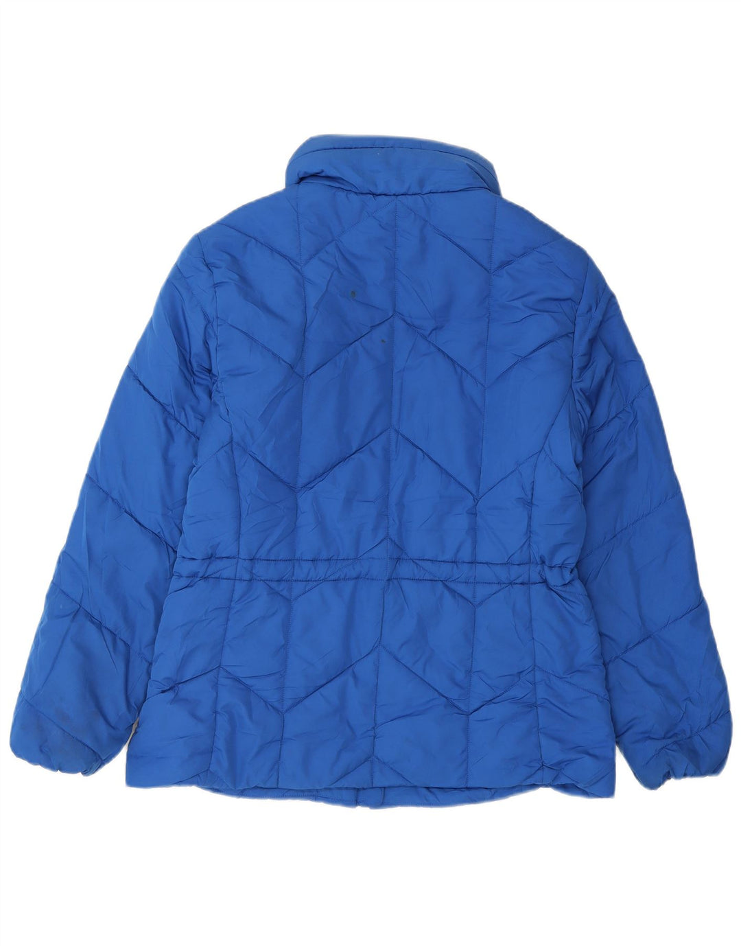 Marks & Spencer Damen Wattierte Jacke UK 12 Mittelblaues Polyester
