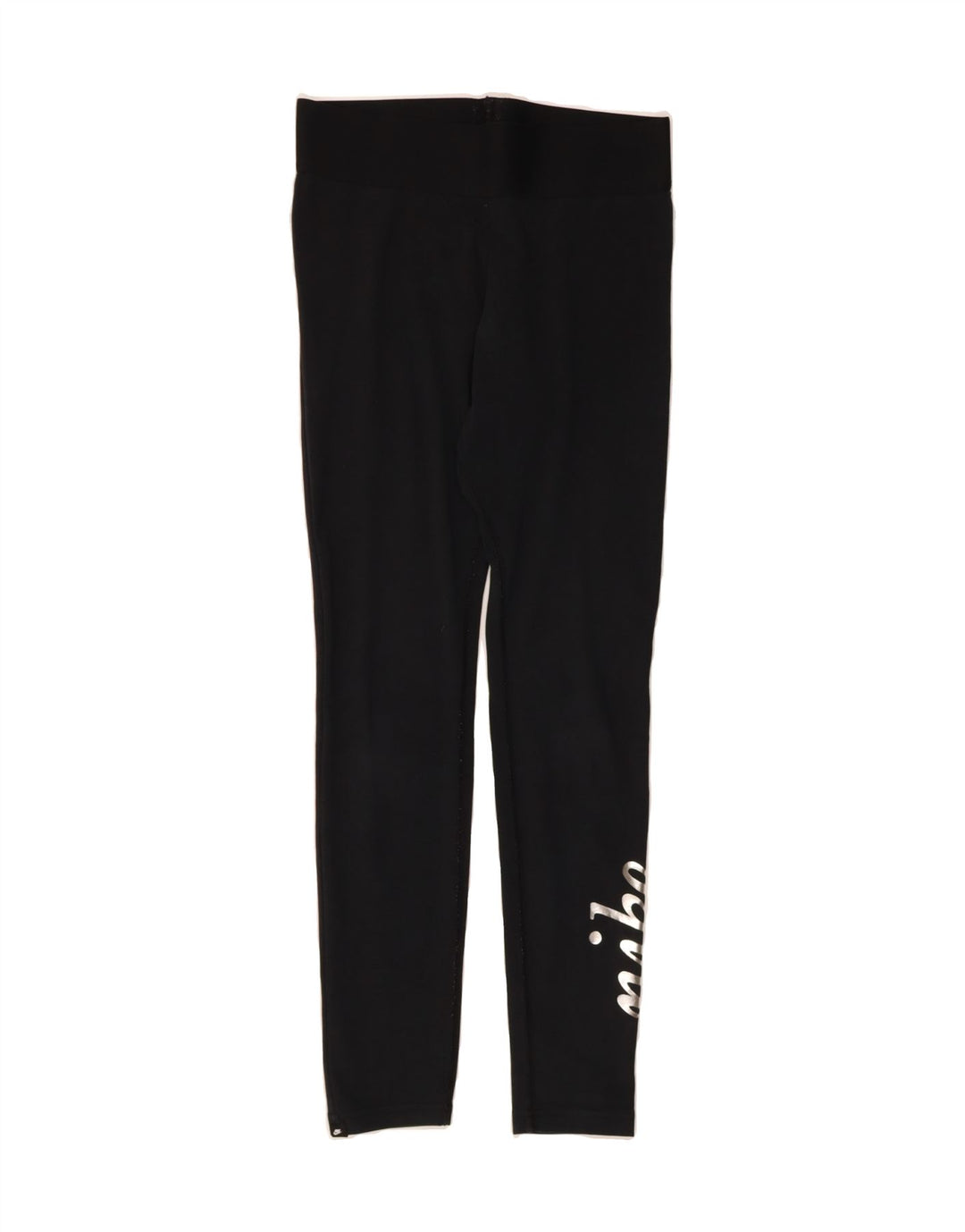 NIKE Womens Graphic Leggings UK 12 Medium  Black Cotton Vintage Nike and Second-Hand Nike from Messina Hembry 