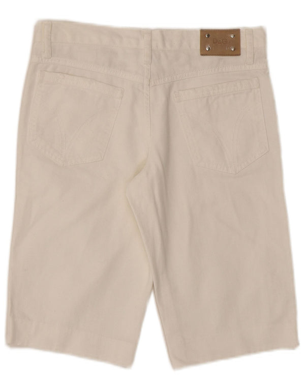 Dolce & Gabbana Girls Denim Shorts 15-16 Years XL W30 White Cotton