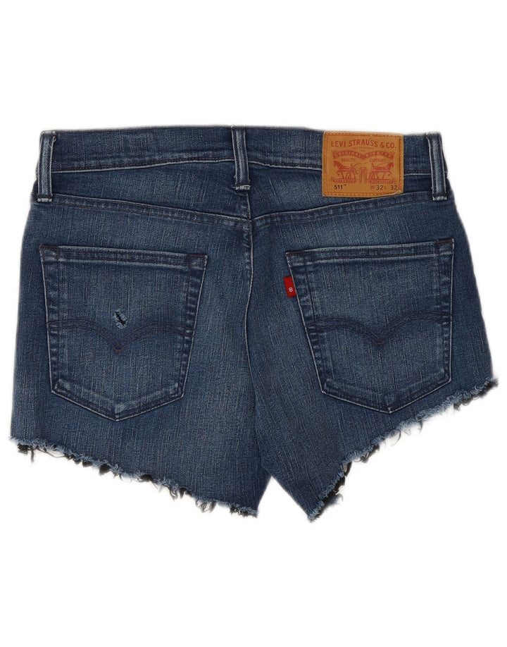 LEVI'S Damen 511 Jeansshorts W32 Große blaue Baumwolle