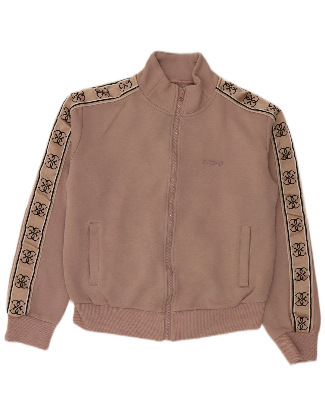 Guess Damen-Trainingsanzugoberteil mit Grafik, UK 16, Größe L, Rosa, Farbblock