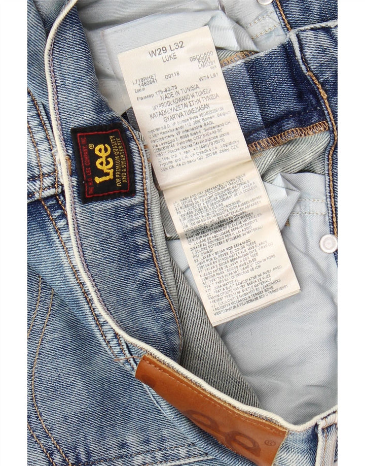 LEE Herren Luke Skinny Jeans W29 L32 Blaue Baumwolle