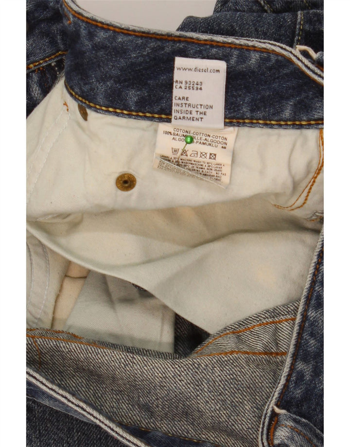 DIESEL Damen Straight Jeans W29 L30 Blaue Baumwolle