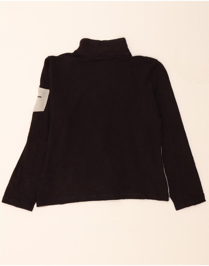 REEBOK Womens Tracksuit Top Jacket UK 16 Large Black Colourblock Cotton Vintage Reebok and Second-Hand Reebok from Messina Hembry 