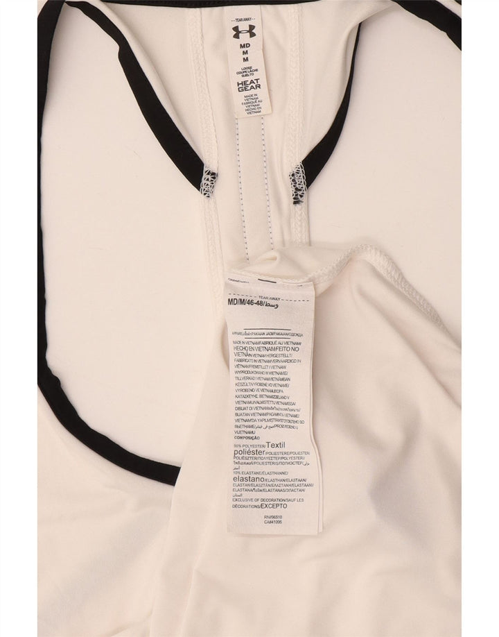 Under Armour Damen Heat Gear Grafik-Weste-Oberteil UK 12 Mittelweißes Polyester