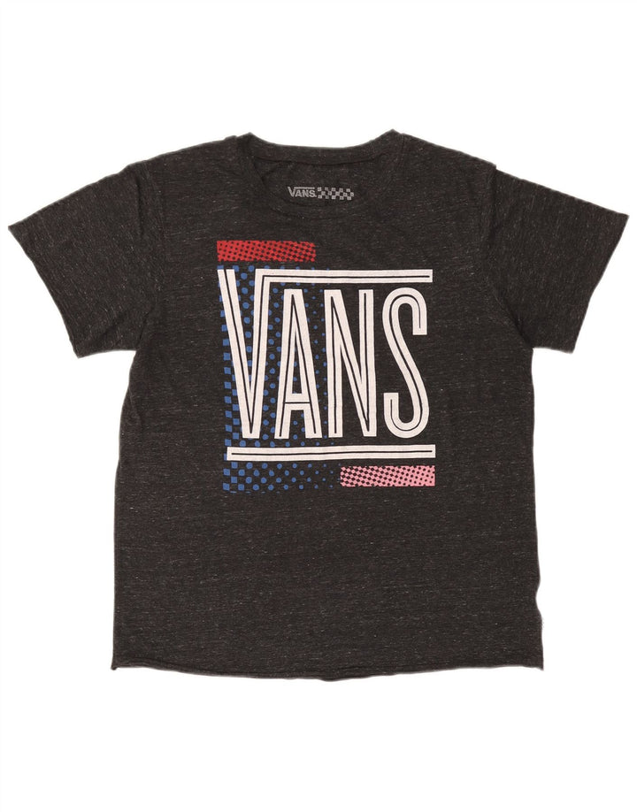 Vans Herren Grafik-T-Shirt-Oberteil Mittelgrau meliert