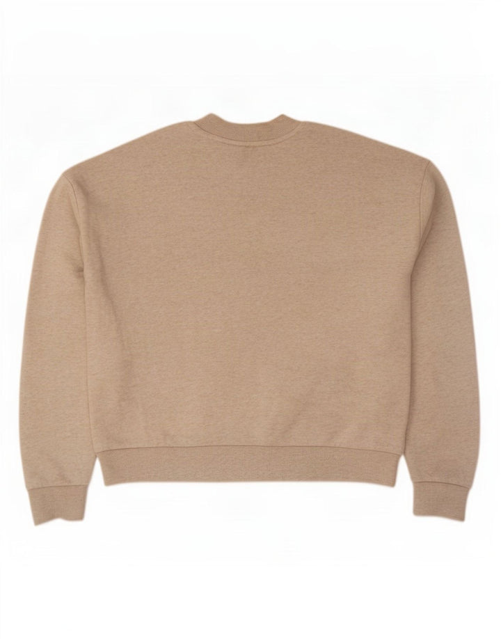 Kappa Damen Übergroßer Sweatshirt-Pullover UK 14 Mittelbeige Baumwolle
