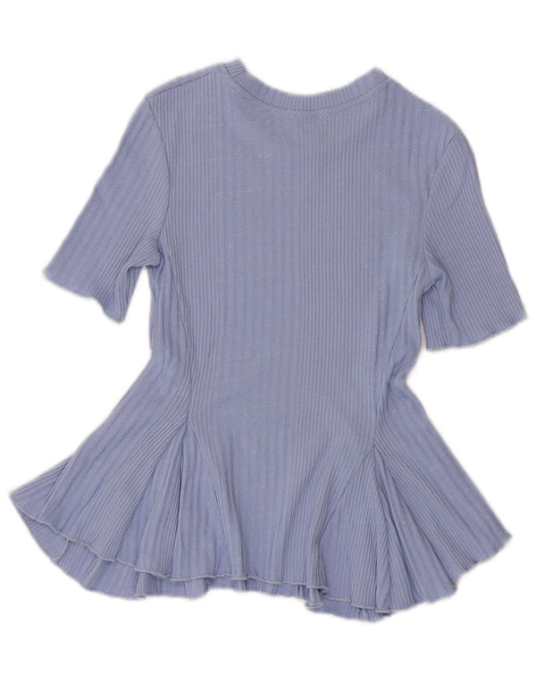 ZARA Damen Crop Top UK 8 Small Lila