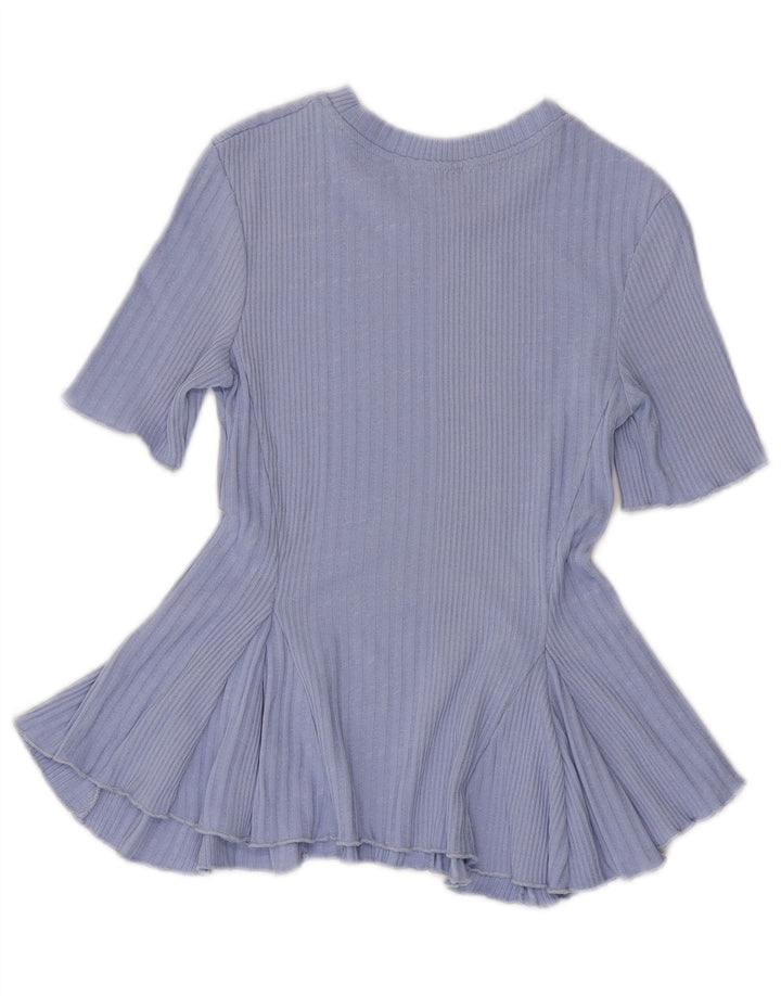 ZARA Damen Crop Top UK 8 Small Lila