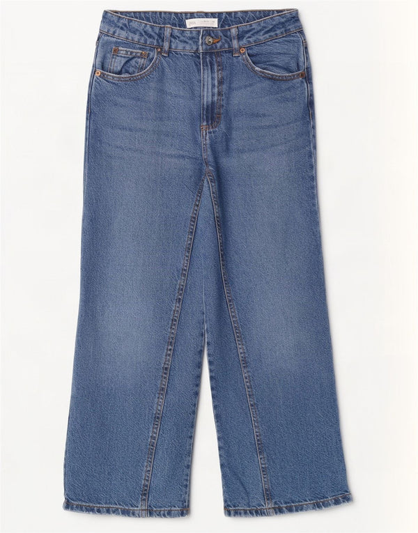 Zara Mädchen-Jeans mit weitem Bein, 13–14 Jahre, W26 L25, Blau