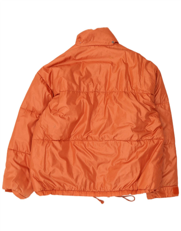 Vintage Herren Loose Fit Wattierte Jacke UK 40 Großes Orange Polyamid