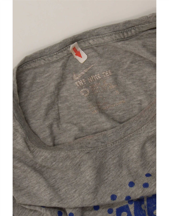 Nike Herren Air Max Graphic T-Shirt-Oberteil aus mittelgrauer Baumwolle