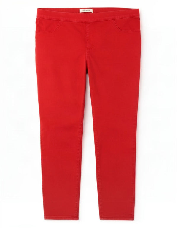 Marks & Spencer Damen Jegging-Jeans UK 14 Large W32 L24 Rote Baumwolle