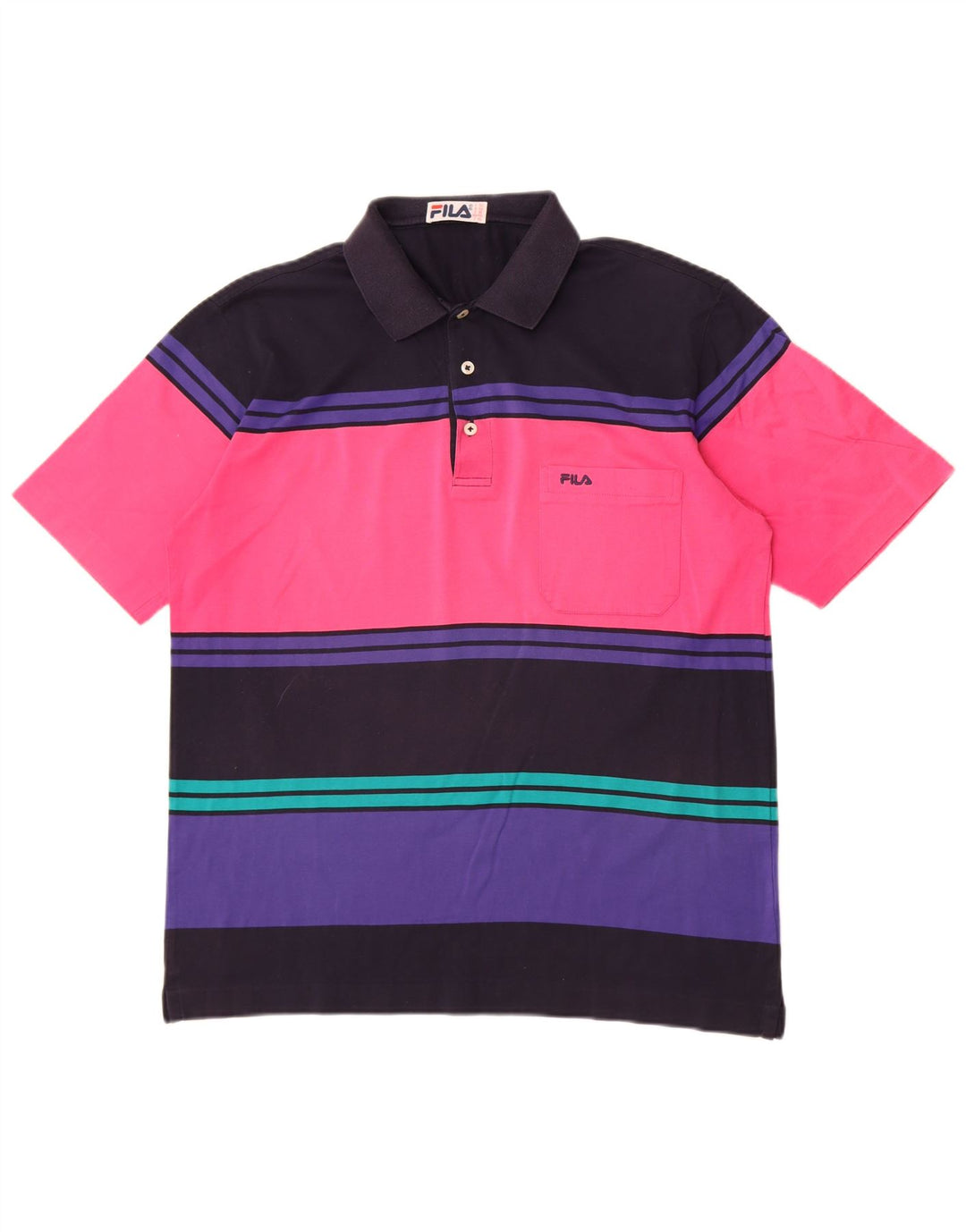 Fila Herren-Poloshirt IT 50 Medium Navy Blue Colourblock