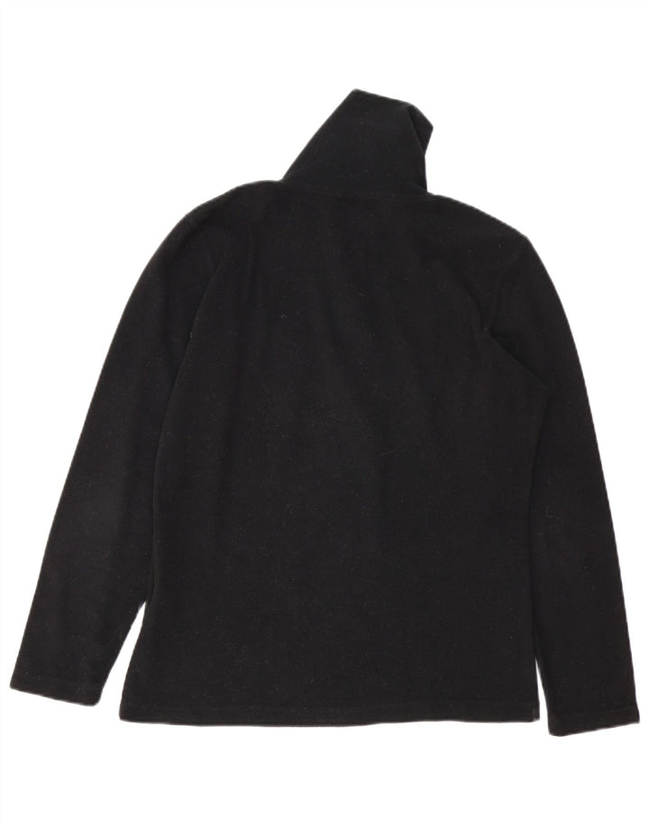 Invicta Damen-Fleecepullover mit Reißverschluss am Hals, UK 14, Größe L, Schwarz, Polyester
