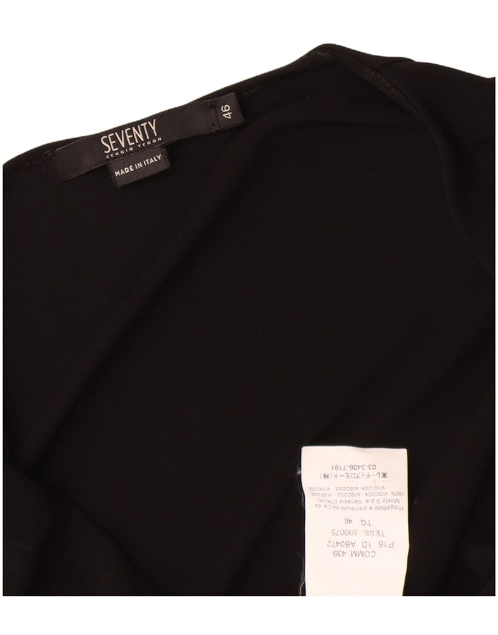 Ärmelloses Damen-Maxikleid von Seventy IT 46 Large Schwarze Viskose